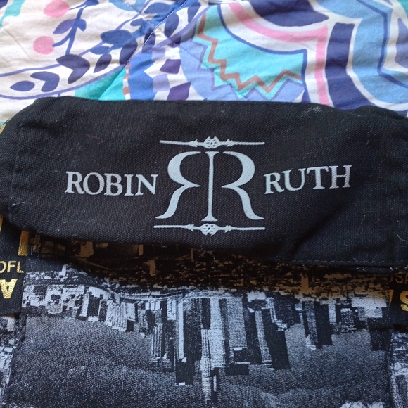 NWT Robin Ruth LOS ANGELES Tote Travel Bag Purse Blue Black Zip Closure - Picture 2 of 9